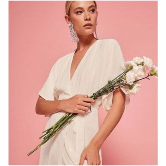 Reformation Winslow Maxi Dress in Ivory SP NWT $348 - Picture 4 of 6